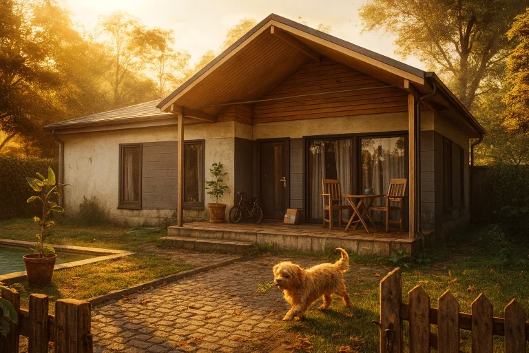 115 m² 2 Banyolu Tek Katlı Çelik Ev Yan Gorunum | Hibrit Design