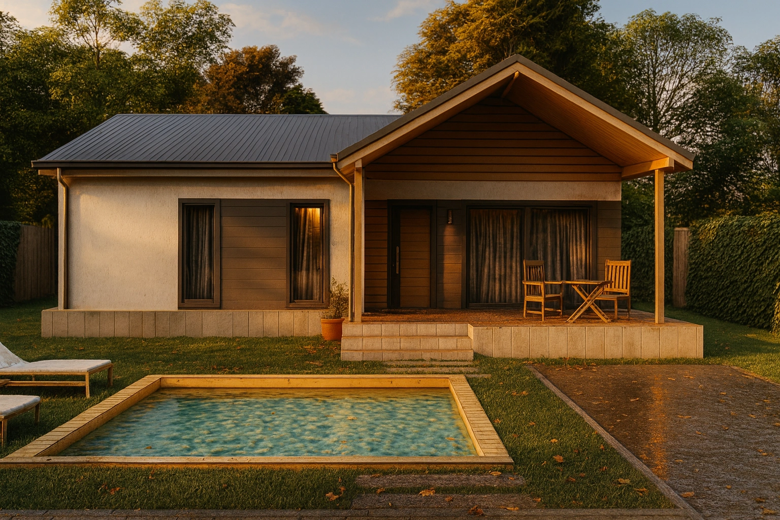 115 m² 2 Banyolu Tek Katlı Çelik Ev | Hibrit Design