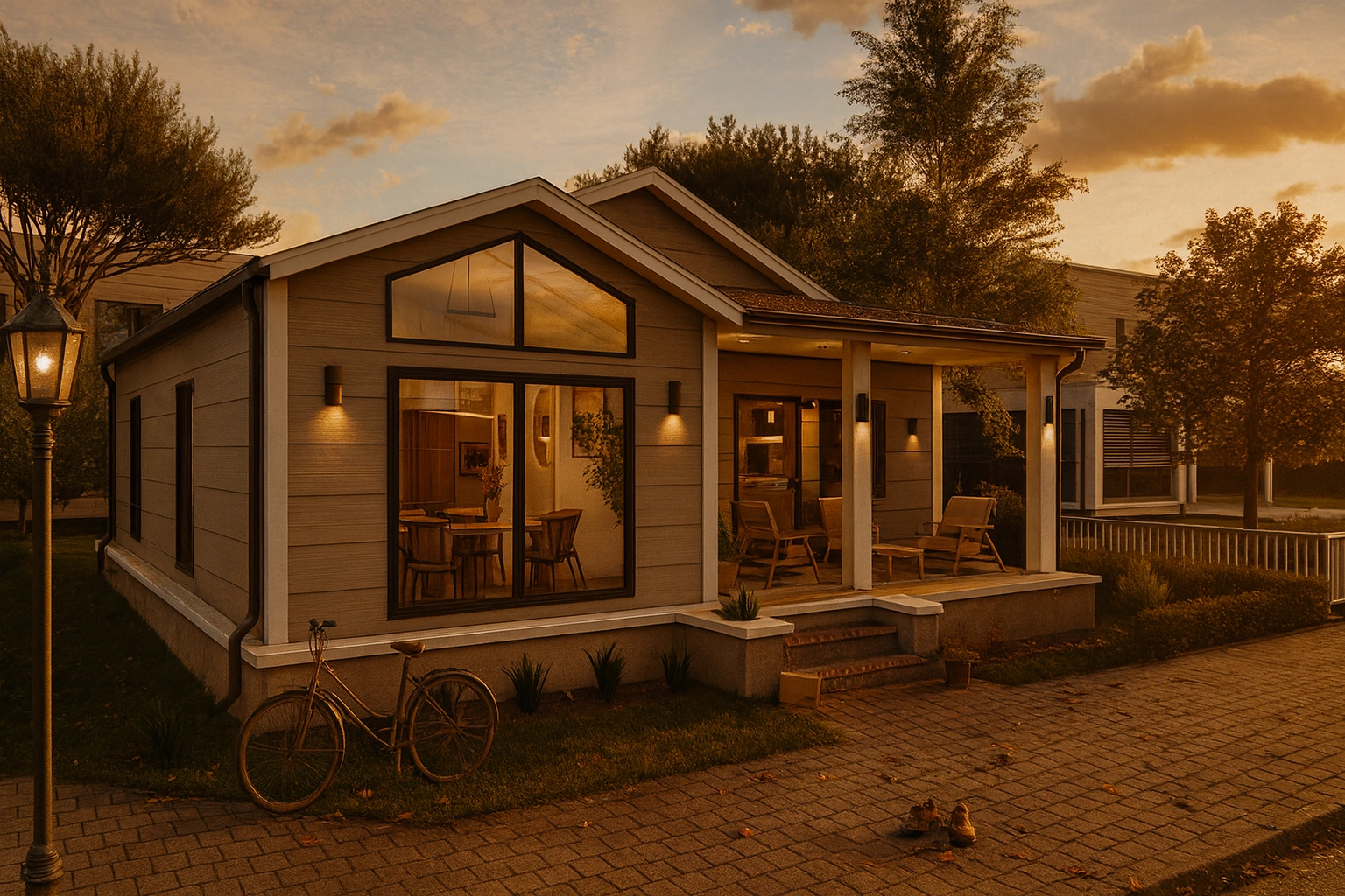 91 m² 2Plus1 Tekirdağ Tek Katlı Çelik Ev | Hibrit Design