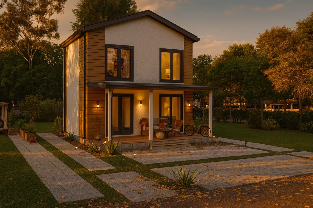 Hds 0216 120 m² 4Plus1 Cift Katli Dubleks Çelik Ev Genis Tasarim | Hibrit Design