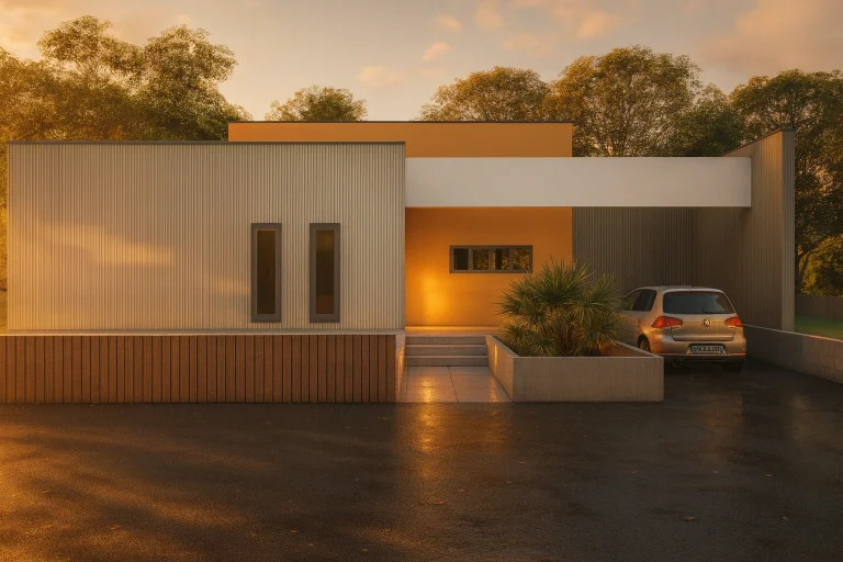 HDS-093 135 m² 2Plus1 Tek Katlı Çelik Ev Tekirdağ | Hibrit Design