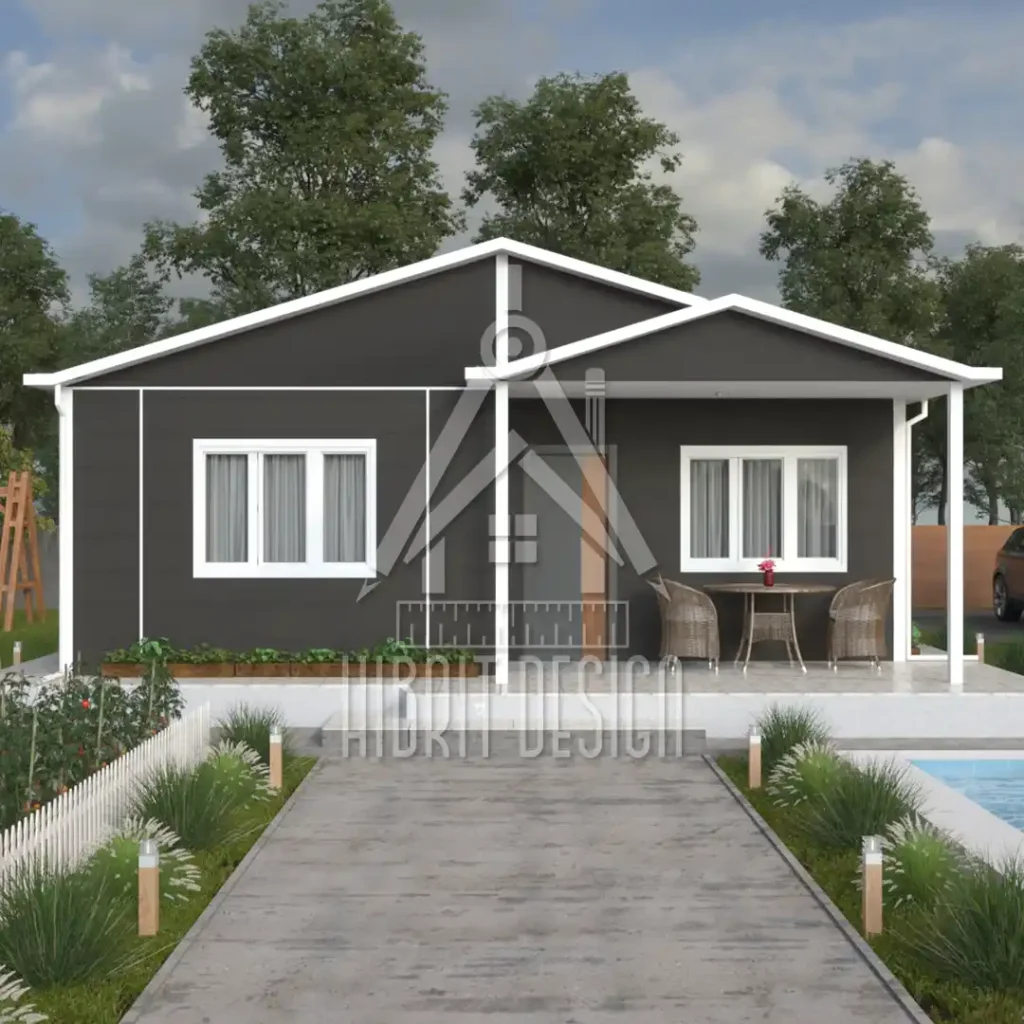 Tek katlı prefabrik ev hd 106