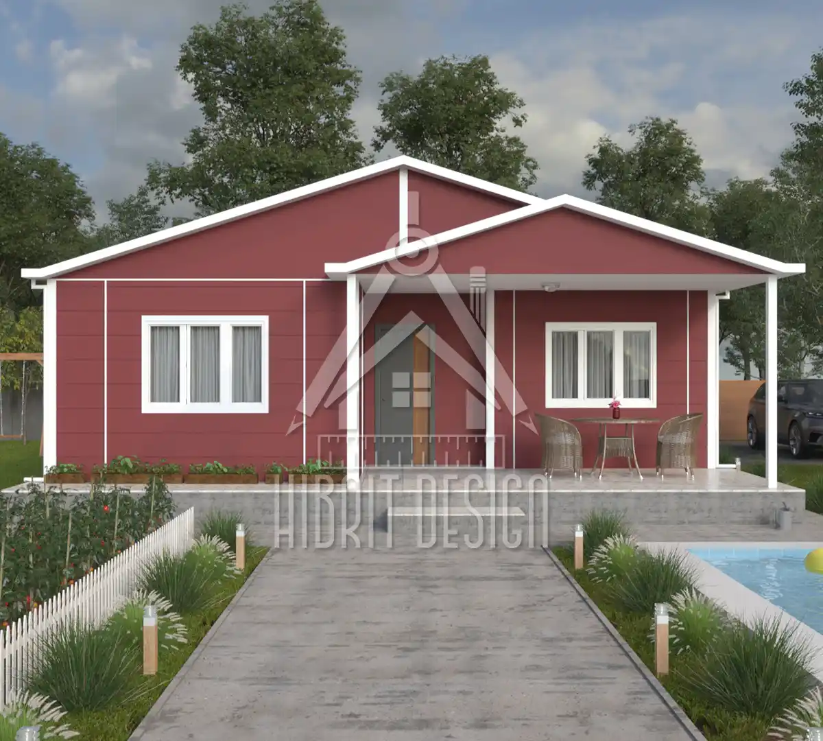 Tek katlı prefabrik ev hd 117