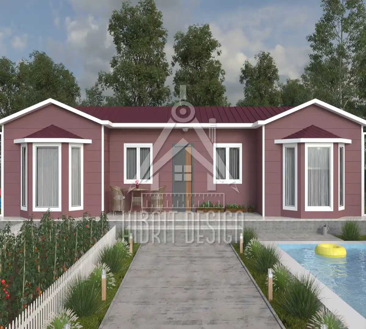 Tek katlı prefabrik ev hd 125